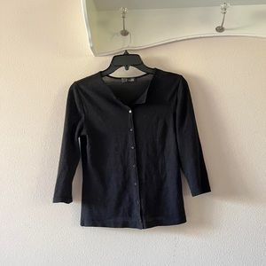 Vtg kfashion 90s black knit cardigan